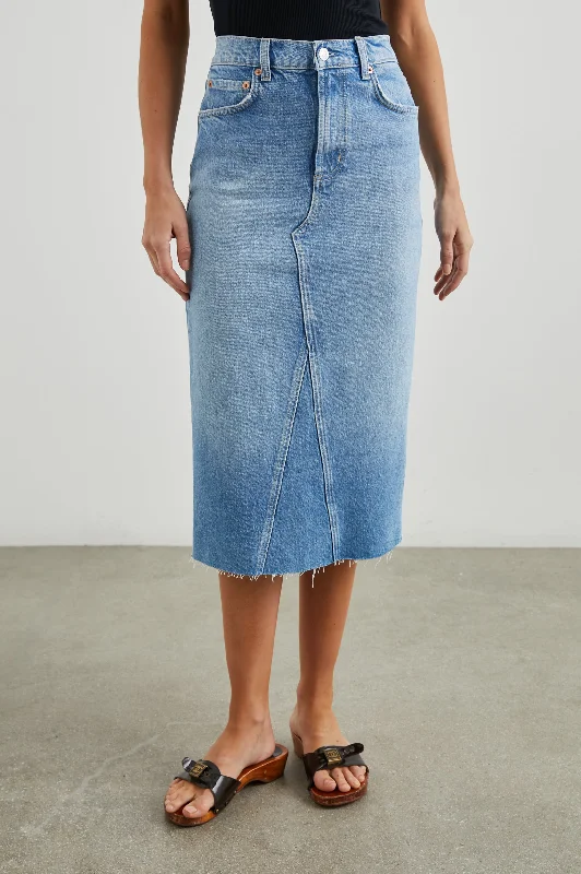 HIGHLAND SKIRT - BAJA BLUE chiffon skirt airy