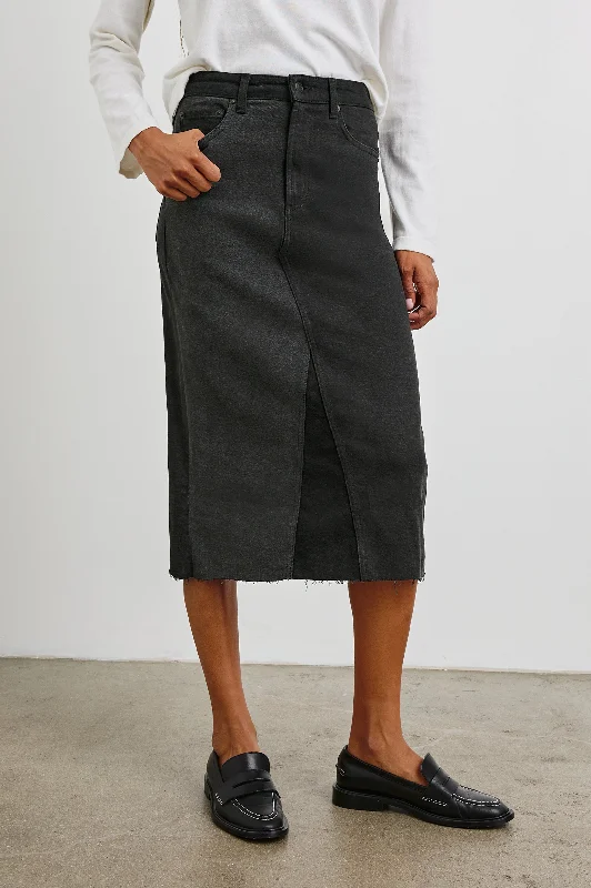 HIGHLAND SKIRT - BLACK PATCHWORK chiffon skirt delicate