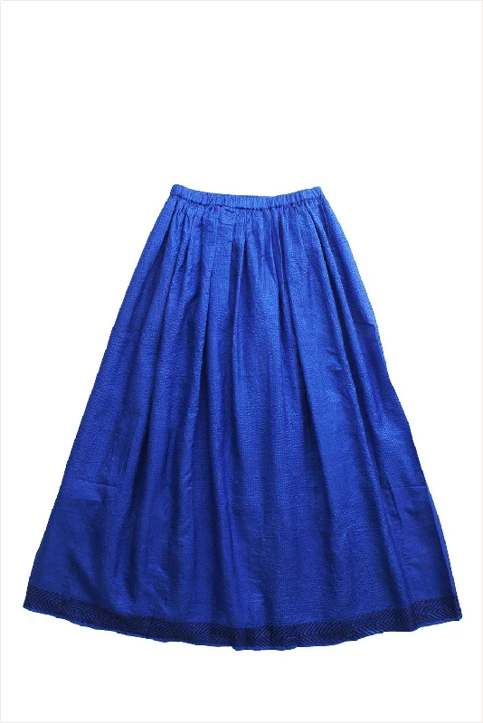 Injiri Folklore Skirt 94 Blue cashmere skirt fine