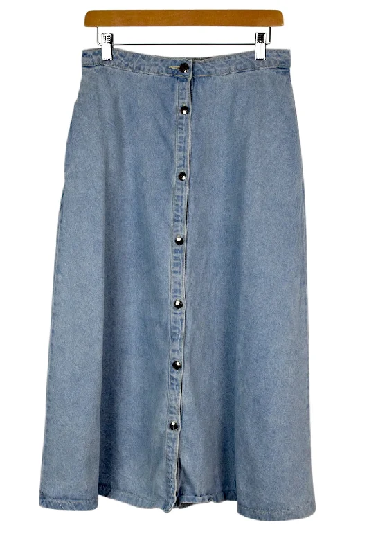 Denim Maxi Skirt chiffon skirt lightweight