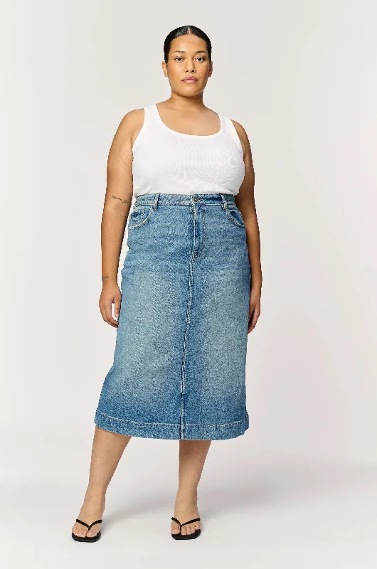 LIN PLUS - DENIM SKIRT | ROCKAWAY relaxed fit skirt