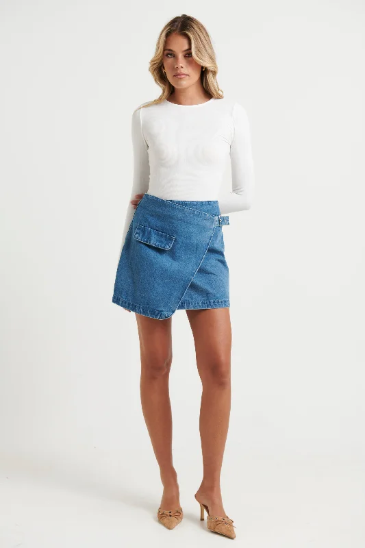 Lulu Skirt Blue Denim high waist skirt