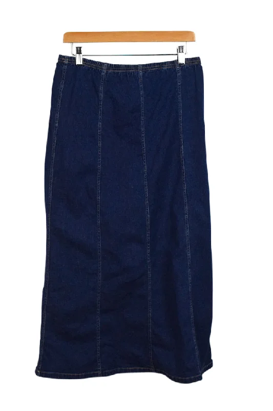 Croft & Barrow Brand Denim Skirt ribbed skirt waist