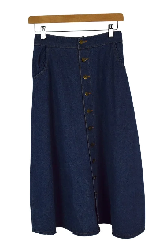 Reworked Denim Skirt leather skirt refined