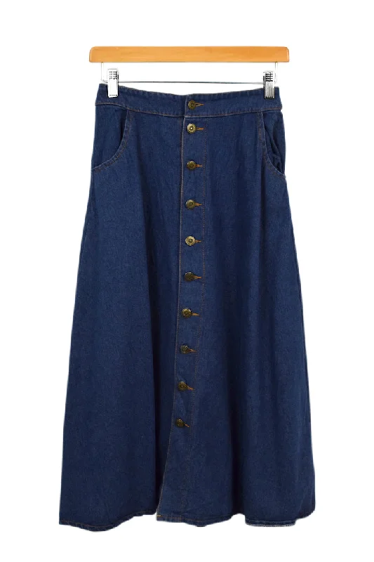 Reworked Denim Skirt leather skirt sleek