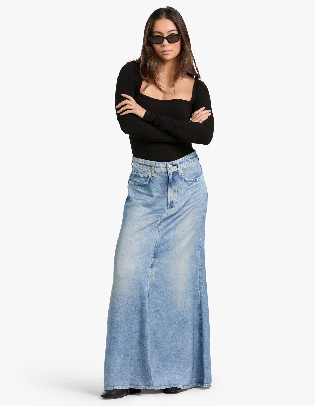 Liquid Miramar Maxi Skirt - Mari satin skirt smooth