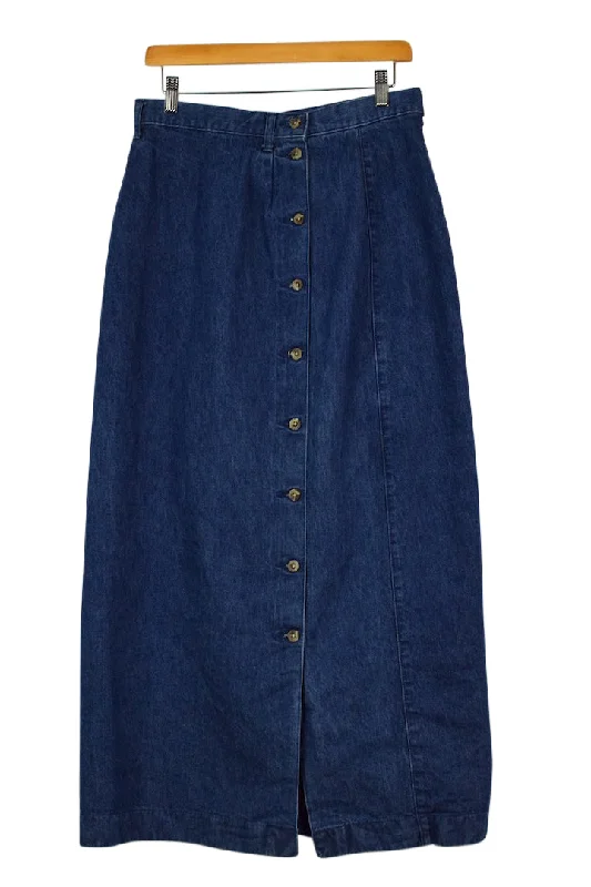 90s Denim Skirt linen skirt breathable