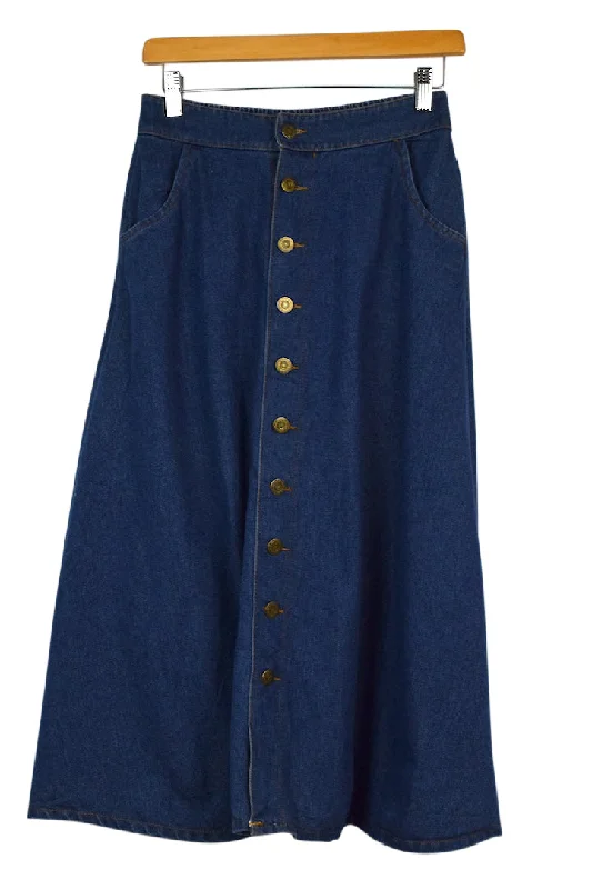 Reworked Denim Skirt cashmere skirt soft