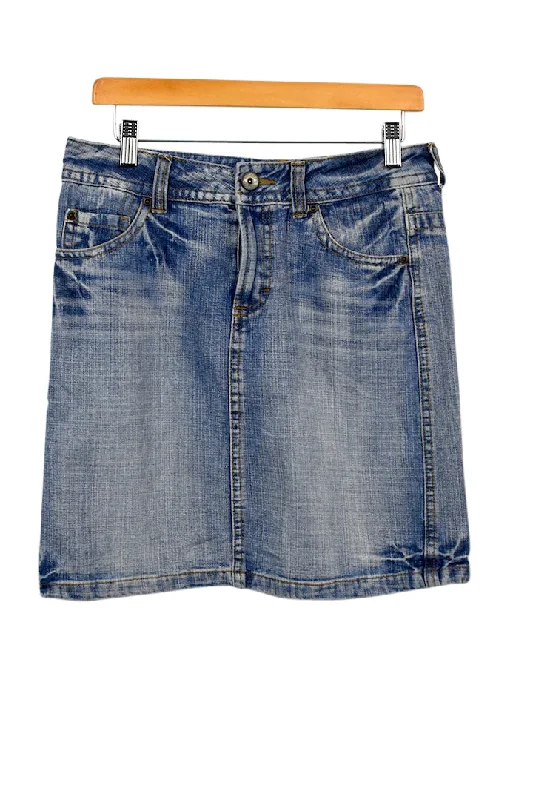 Denim Mini Skirt asymmetrical skirt cut