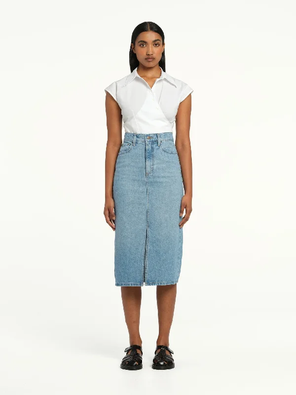 Strandard Skirt Saunter | Linen Denim linen skirt airy